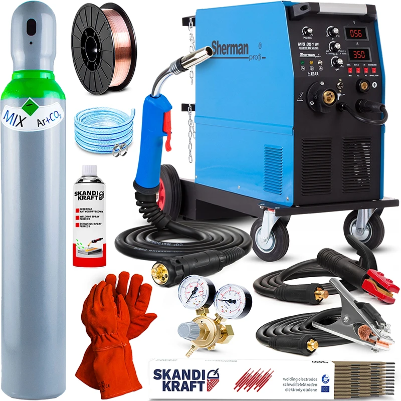 Spawarka Migomat Sherman MIG 351 M 4R Lutospawanie Zestaw#3