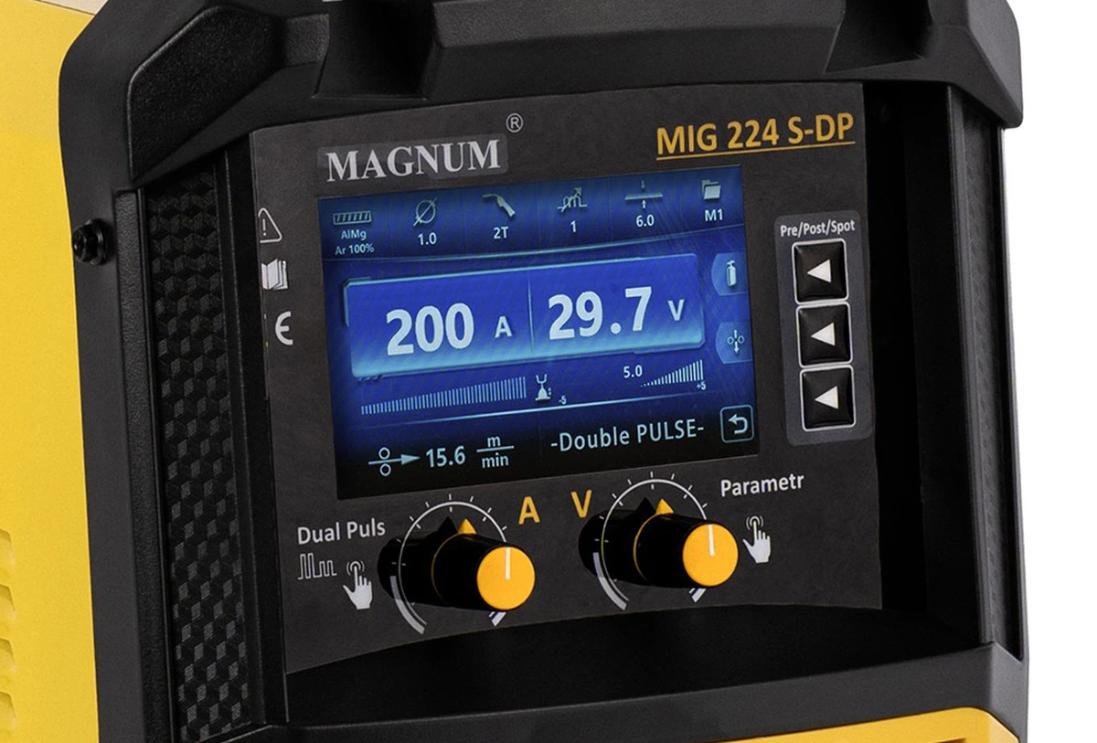 Spawarka Magnum MIG 224 S-DP Puls Synergia - Panel Sterowania