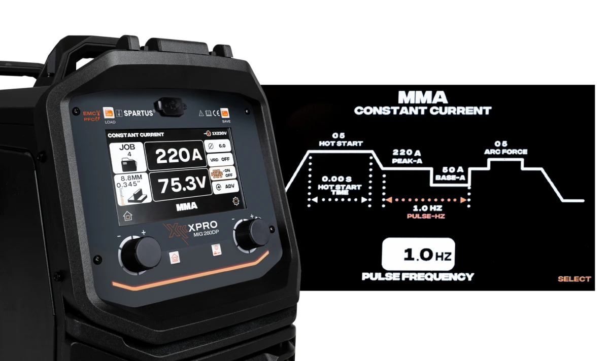 Spawarka Spartus XPro MIG 260 Dual - Infografika