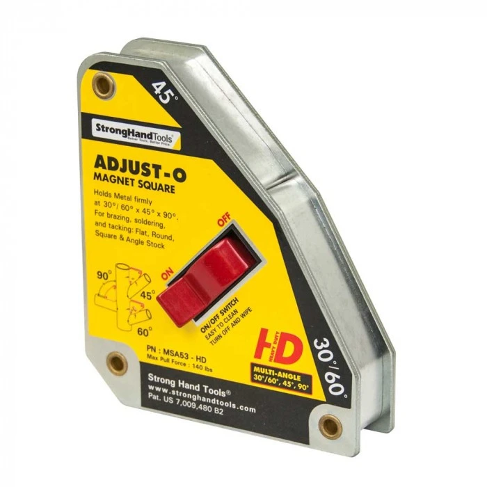 Kątownik magnetyczny z wyłącznikiem 65kg Strong Hand Tools Adjust-O MSA53-HD