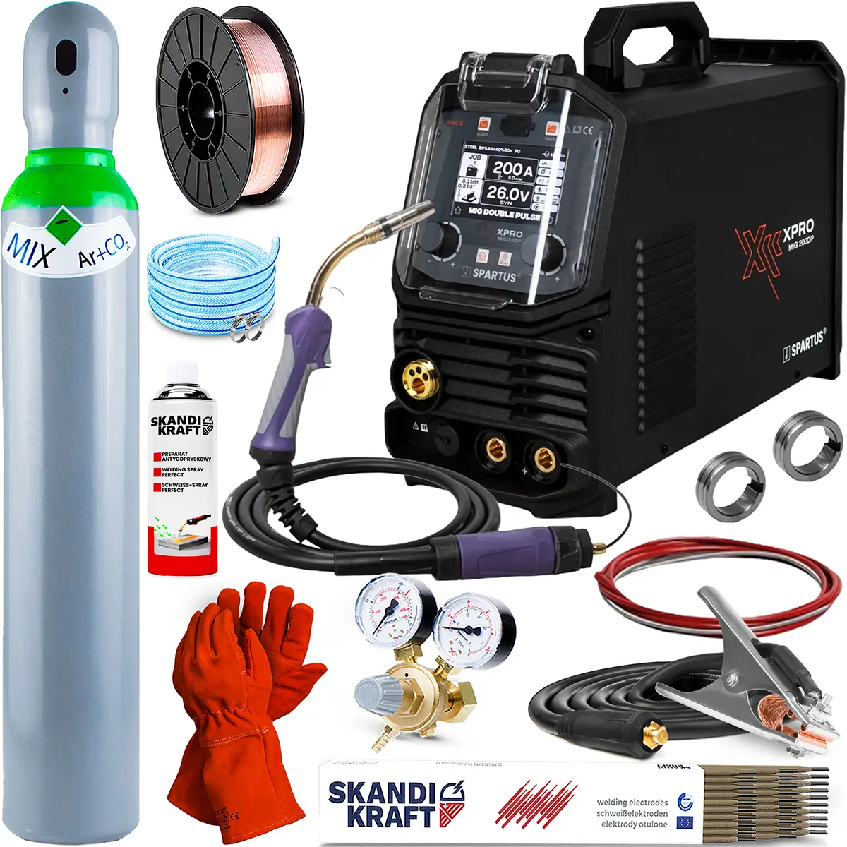 Spawarka Spartus xPro MIG 200 DUAL PULSE pakiet