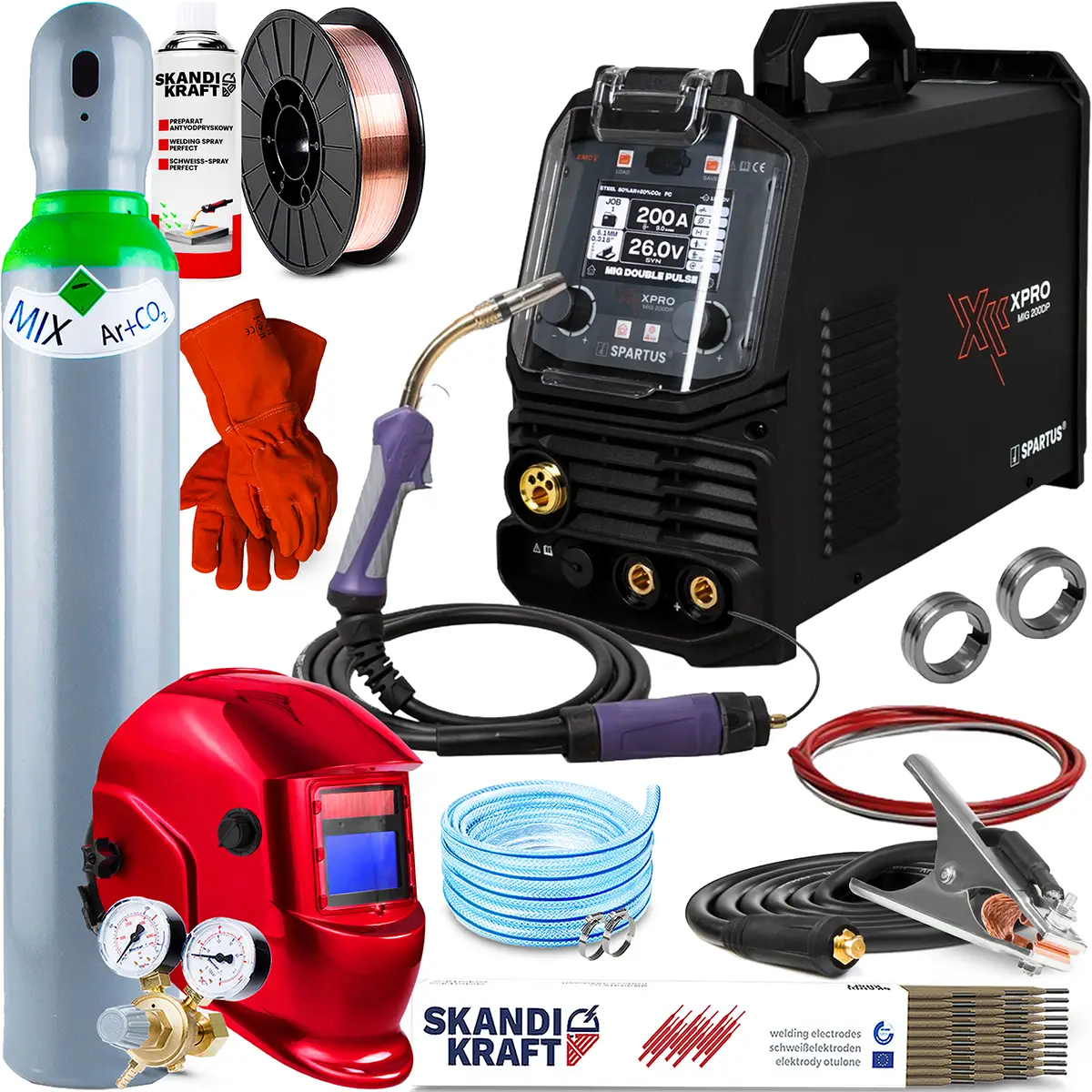 Spawarka Spartus xPro MIG 200 DUAL PULSE pakiet