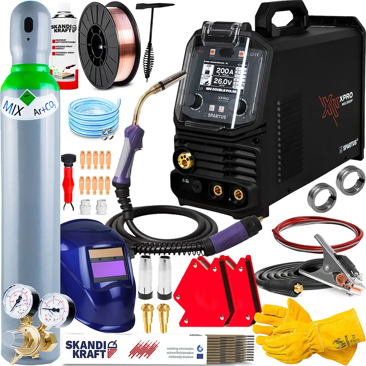 Spawarka Spartus xPro MIG 200 DUAL PULSE pakiet