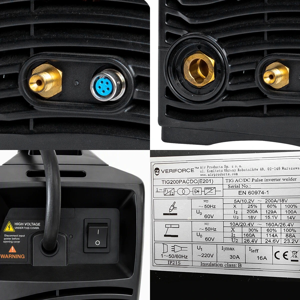 Spawarka VERIFORCE TIG 200P AC/DC PRO | TIG HF AC/DC MMA