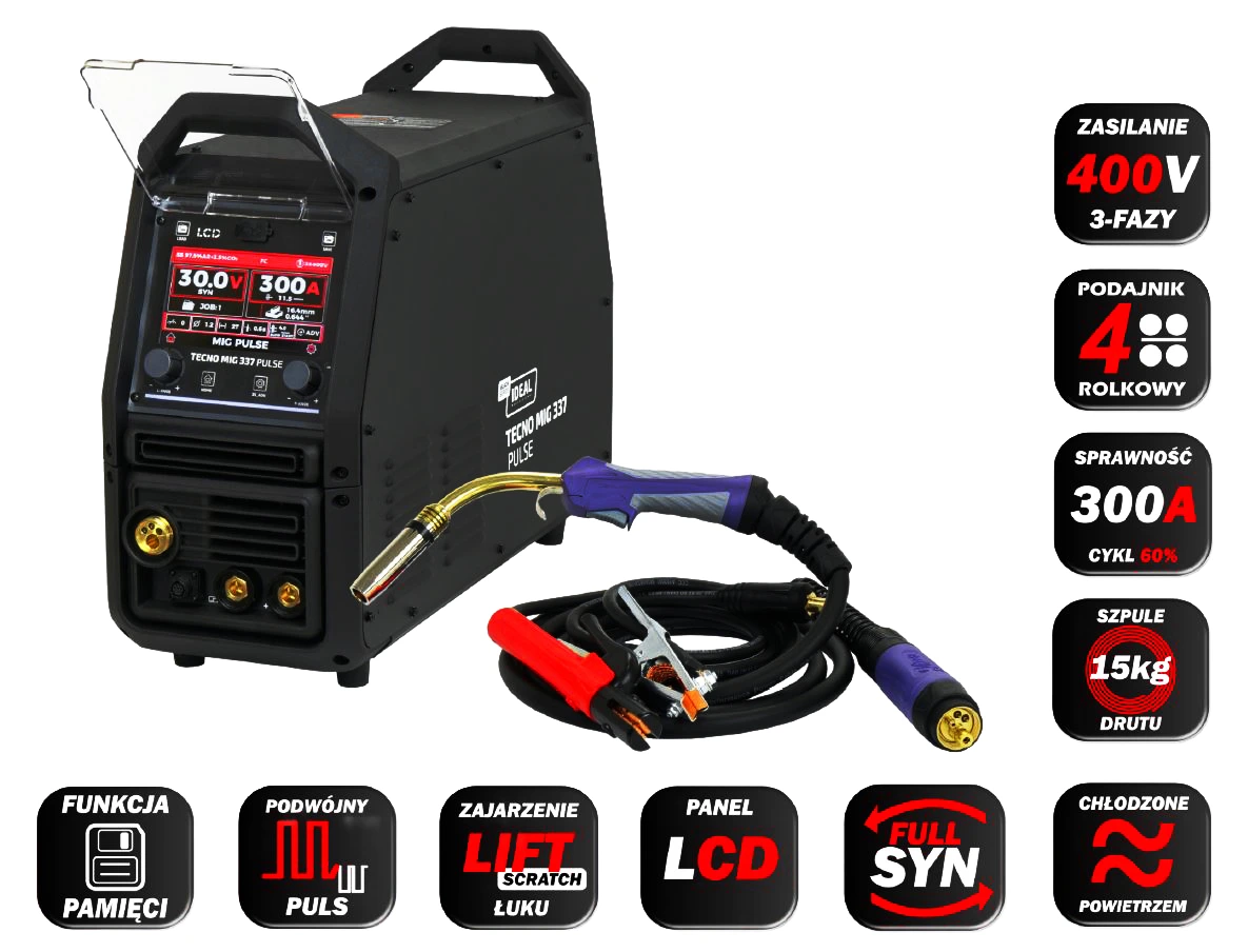 Ideal TECNO MIG 337P PULSE LCD Black Series 4x4
