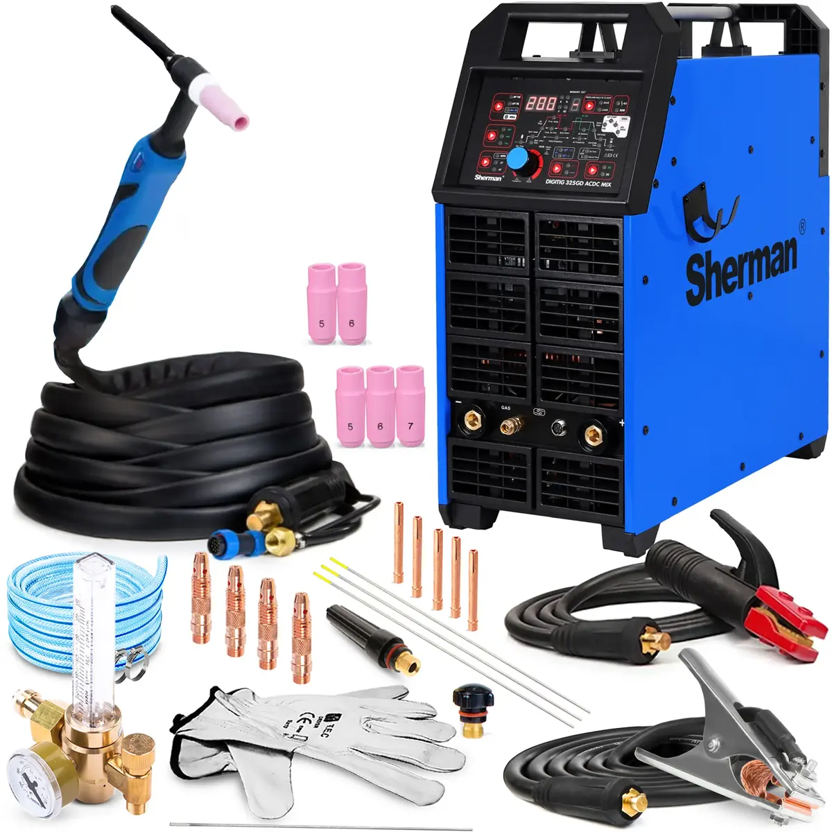 Spawarka Sherman DIGITIG 325 GD AC/DC MIX - Zestaw Producenta