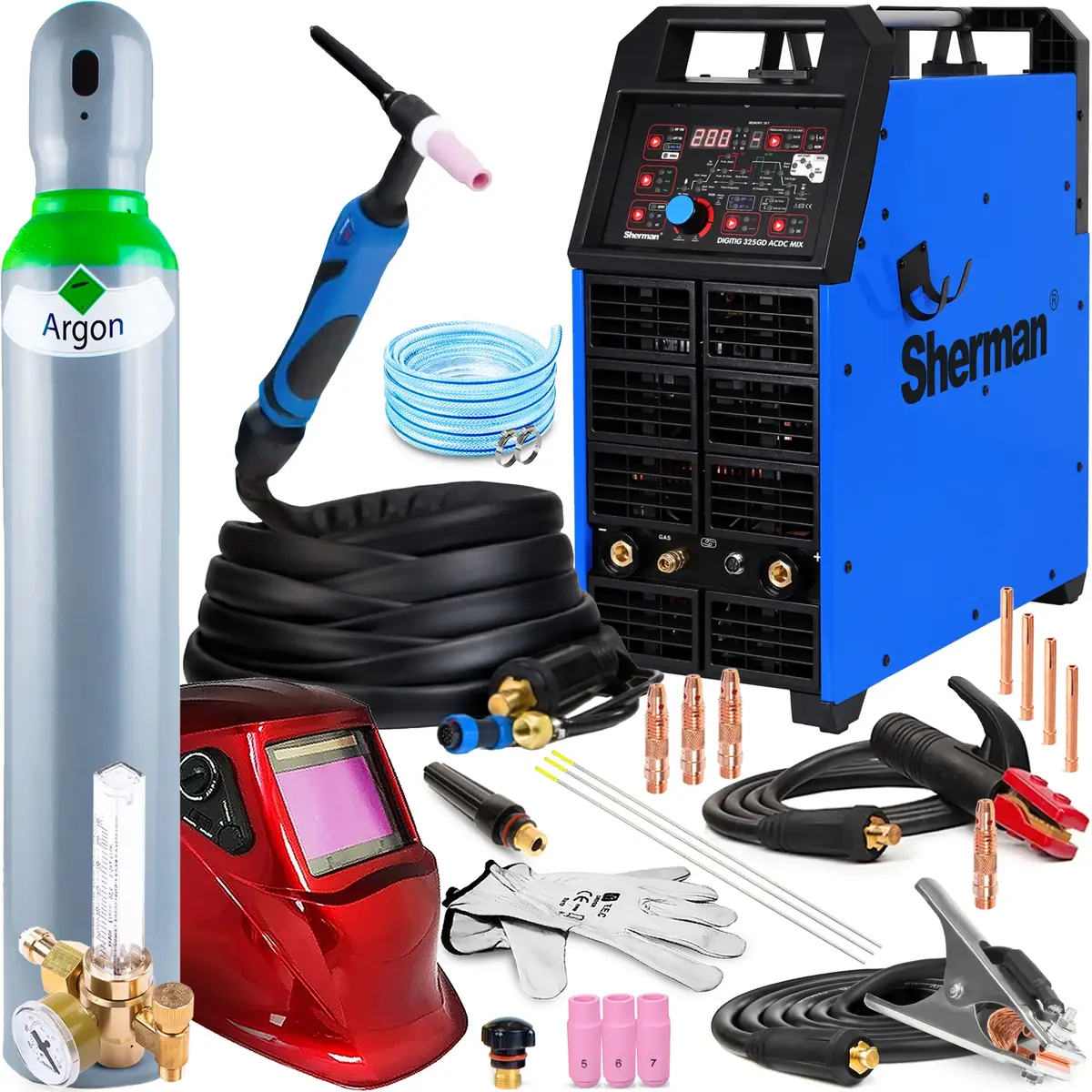 Spawarka Sherman DIGITIG 325 GD AC/DC MIX - Zestaw Producenta