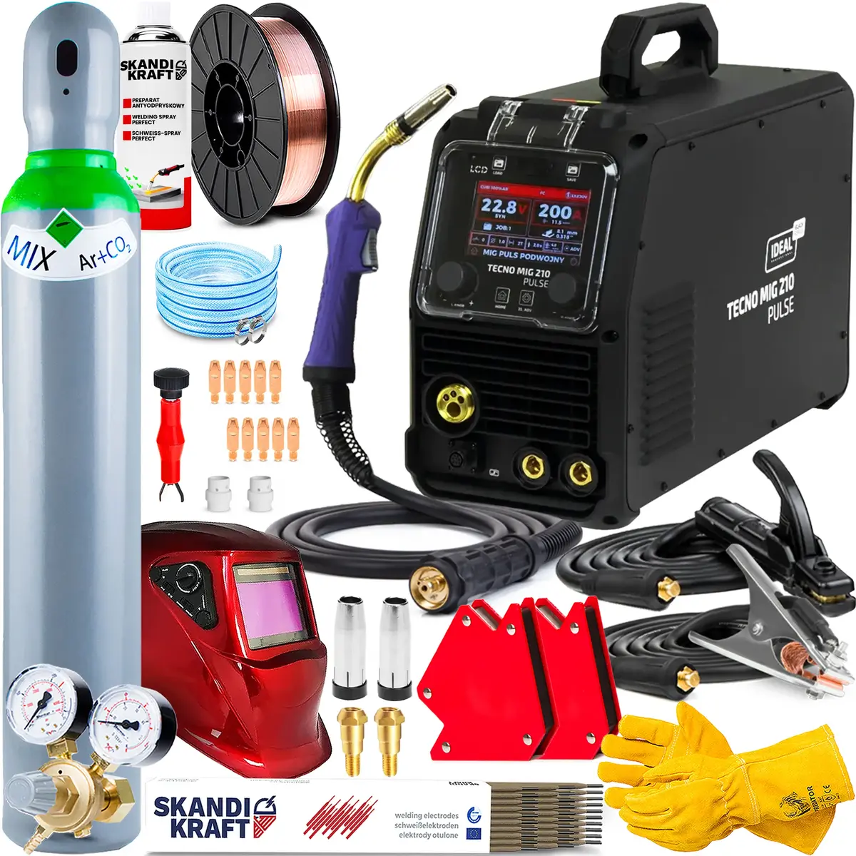 Ideal TECNO MIG 210 PULSE LCD Black Series 4x4