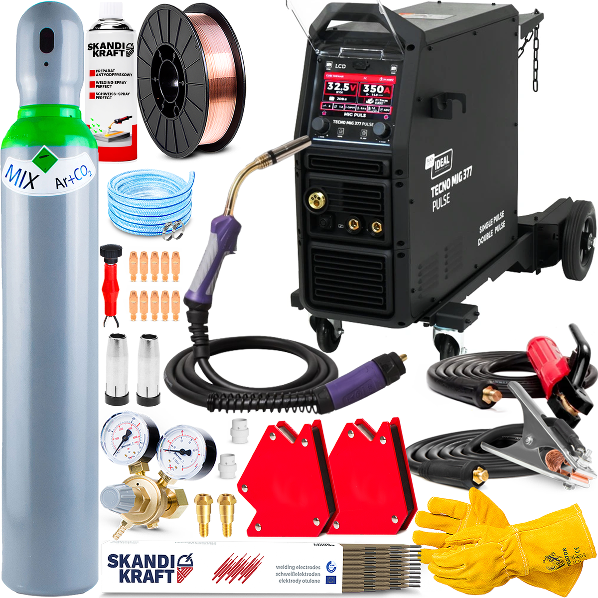 Ideal TECNO MIG 377PT PULSE LCD Black Series 4x4