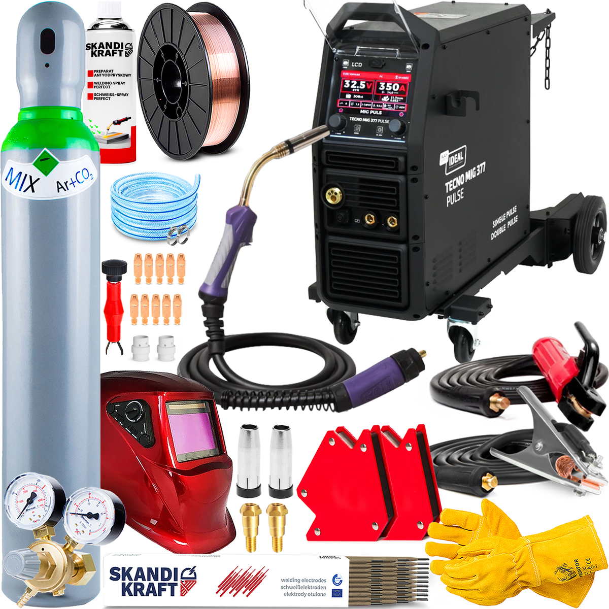 Ideal TECNO MIG 377PT PULSE LCD Black Series 4x4