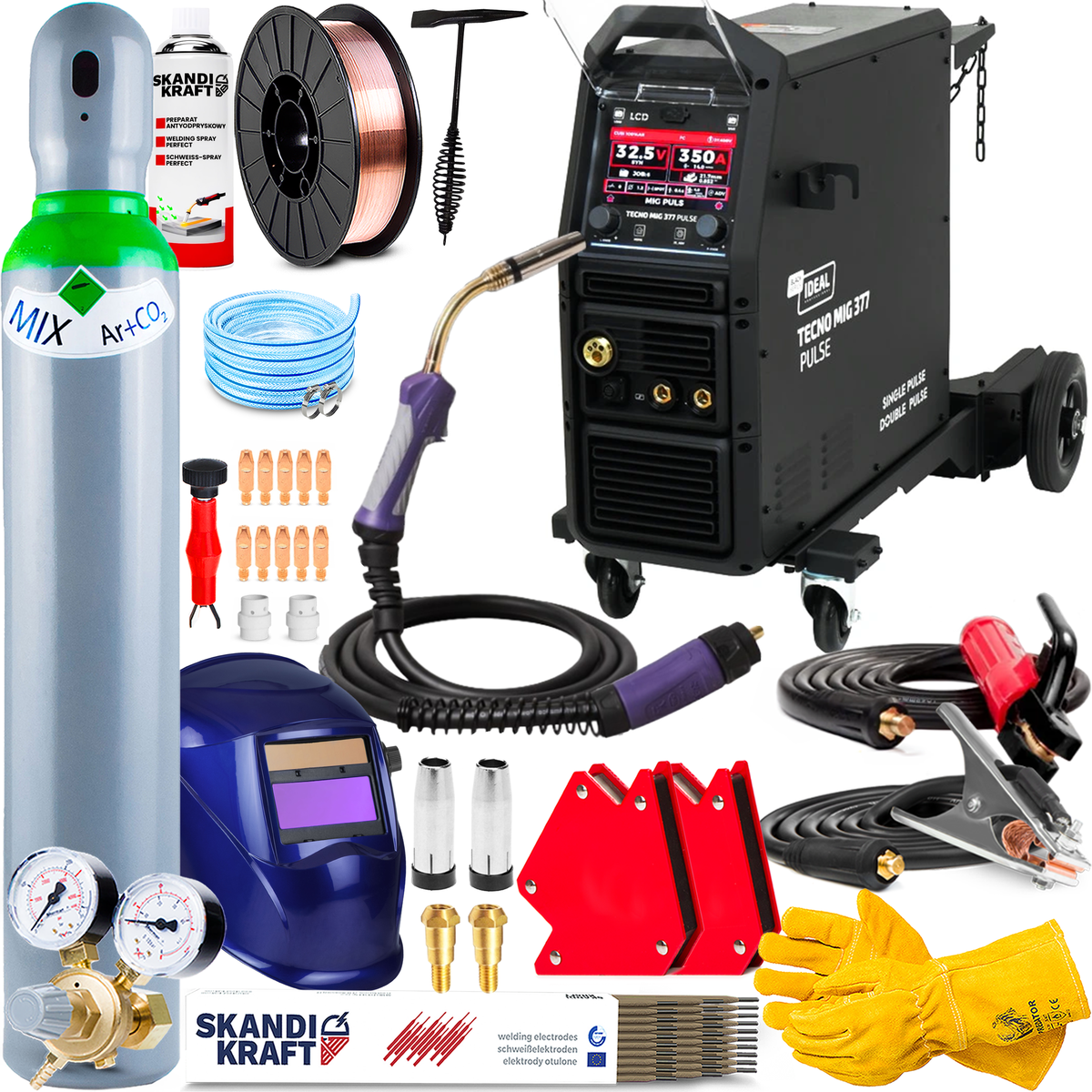Ideal TECNO MIG 377PT PULSE LCD Black Series 4x4